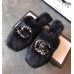 Gucci Flat Slippers with GG Buckle Black 2018