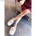 Gucci Flat Slippers with GG Buckle White 2018