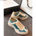 Gucci Vetements Calfskin Patchwork Sneakers White/Blue 2018