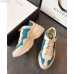 Gucci Vetements Calfskin Patchwork Sneakers White/Blue 2018