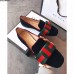 Gucci Velvet Embroidered Slipper With Ballet Flats 505283 Black 2018