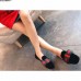 Gucci Velvet Embroidered Slipper With Ballet Flats 505283 Black 2018