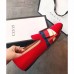 Gucci Velvet Embroidered Slipper With Ballet Flats 505283 Red 2018