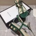 Gucci Crystal GG Glass Pearl On Heel Thong Sandals Green 2017