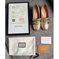 Gucci double G Metallic mid-heel pump 2016 fall/winter Platinum(GD4012-721308)