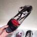 Gucci Black mouth embroidered leather pump 431027