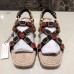 Gucci Grosgrain Espadrilles Sandals with Crystals 573024 Red 2019