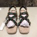 Gucci Grosgrain Espadrilles Sandals with Crystals 573024 Green 2019