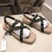 Gucci Grosgrain Espadrilles Sandals with Crystals 573024 Green 2019