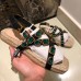 Gucci Grosgrain Espadrilles Sandals with Crystals 573024 Green 2019