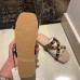 Gucci Grosgrain Espadrilles Slide Sandals with Crystals Gold 2019