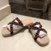 Gucci Grosgrain Espadrilles Slide Sandals with Crystals Red 2019