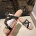 Gucci Grosgrain Espadrilles Slide Sandals with Crystals Green 2019