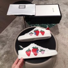 Gucci Ace Leather Strawberry Sneakers 2019