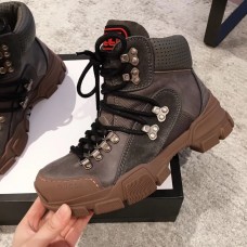 Gucci Flashtrek High-Top Lovers Sneakers Gray 2018