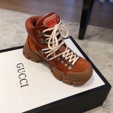 Gucci Flashtrek High-Top Lovers Sneakers Orange 2018