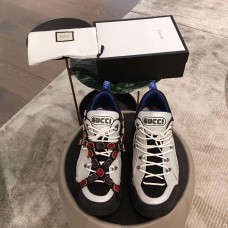 Gucci Flashtrek Sneakers Silver/Blue with Removable Crystals 2019