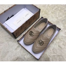 Gucci Leather Espadrilles With Double G 551890 Nude 2019