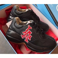 Gucci Rhyton Leather Sneakers LA Black 2019