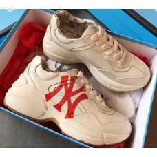 Gucci Rhyton Leather Sneakers Red NY Ivory 2019
