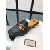Gucci Calfskin Leather 3.5cm heel Web Details Pearls Trim Slipper black