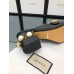 Gucci Calfskin Leather 7.5cm heel Web Details Pearls Trim Slipper black