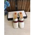 Gucci Calfskin Leather 3.5cm heel Web Details Pearls Trim Slipper white