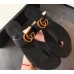 Gucci Leather Thong Sandals with Double G 497444 Black