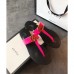 Gucci Leather Thong Sandals with Double G 497444 Fuchsia