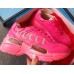 Gucci Rhyton Leather Sneakers Vintage Logo Fuchsia 2019