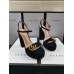 Gucci Heel 11cm Platform 2.5cm Sandals with Double G 573021 Suede Black 2019
