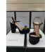 Gucci Heel 11cm Platform 2.5cm Sandals with Double G 573021 Suede Black 2019