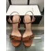 Gucci Heel 11cm Platform 2.5cm Sandals with Double G 573021 Khaki 2019