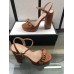 Gucci Heel 11cm Platform 2.5cm Sandals with Double G 573021 Khaki 2019