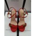 Gucci Heel 11cm Platform 2.5cm Sandals with Double G 573021 Red 2019