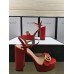 Gucci Heel 11cm Platform 2.5cm Sandals with Double G 573021 Red 2019