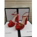 Gucci Heel 11cm Platform 2.5cm Sandals with Double G 573021 Red 2019