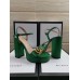 Gucci Heel 11cm Platform 2.5cm Sandals with Double G 573021 Green 2019