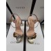 Gucci Heel 11cm Platform 2.5cm Sandals with Double G 573021 Gold 2019