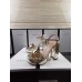 Gucci Heel 11cm Platform 2.5cm Sandals with Double G 573021 Gold 2019