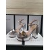 Gucci Heel 11cm Platform 2.5cm Sandals with Double G 573021 Silver 2019