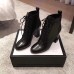 Gucci Leather Heel Ankle Lace-up Boots Black 2018