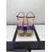 Gucci Rainbow Heel Sandals Blue 2018