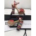 Gucci Rainbow Heel Sandals Red 2018