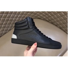 Gucci 625672 Men&#8217;s high-top Ace sneaker in Black leather