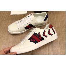 Gucci Ace embroidered sneaker White Leather Mens and Women Size