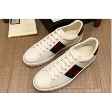 Gucci ‎386750 Ace embroidered sneaker White Leather Mens and Women Size