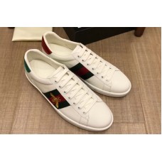 Gucci ‎429446 Ace embroidered sneaker With Bee White Leather Mens and Women Size