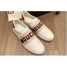 Gucci ‎523469 Stripe leather sneaker White Leather Mens and Women Size