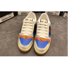 Gucci ‎546163 Screener leather sneaker blue and white leather
